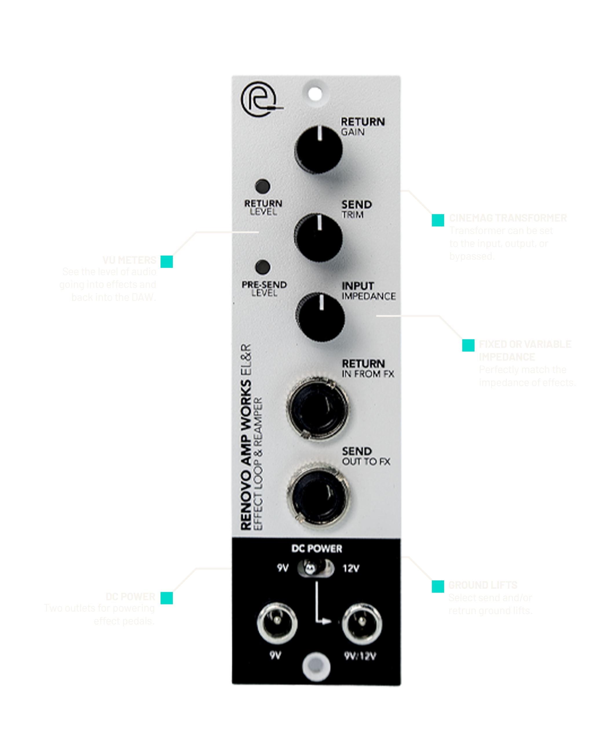 Image showing the features of the ELR Effects loop and reamper